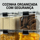 Kit 5 Potes Herméticos – Mantimentos de Cozinha para Dispensa e Armário
