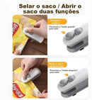 Seladora Magnética Mini - Abre e Fecha, Vedadora de Alimentos Portátil