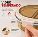 Compre 1 leve 3 potes hermeticos de vidro temperado