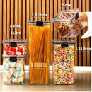 Kit 5 Potes Herméticos – Mantimentos de Cozinha para Dispensa e Armário